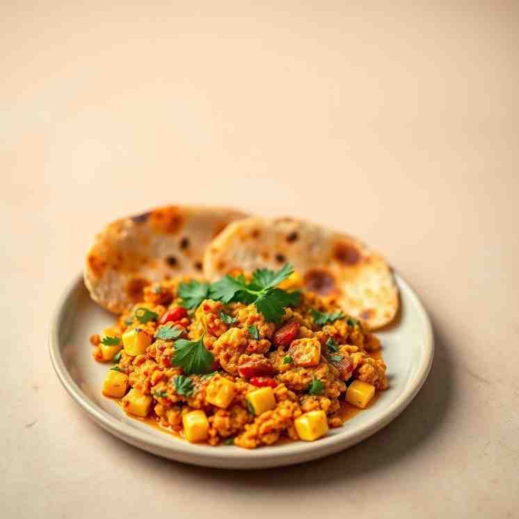 Spicy Egg Bhurji - Easy Vegetarian Gluten-Free Recipe for One